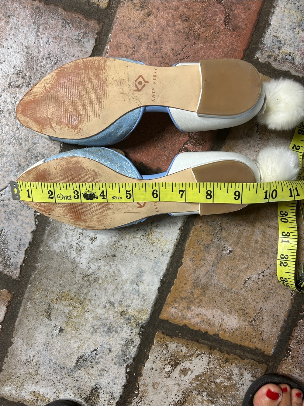 Katy Perry Collections D'Orsay Bunny Flats in White, Pink & Light Blue - Picture 4 of 4